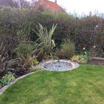 Planting, Turf, Large Water Feature with Pond