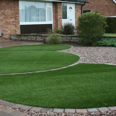 Artificial grass circles