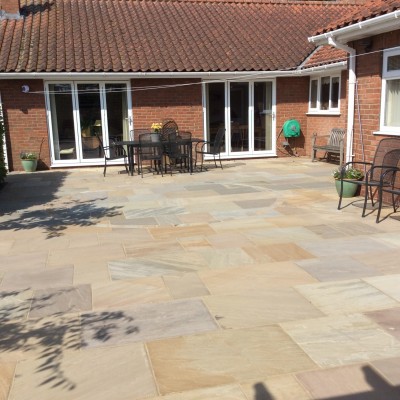 Indian Stone Patio, Cobble Sett Walkway