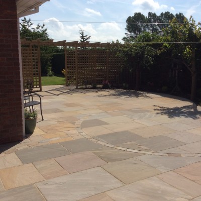 Indian Stone Patio, Cobble Sett Walkway