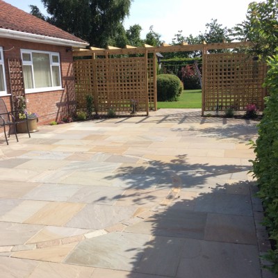 Indian Stone Patio, Cobble Sett Walkway