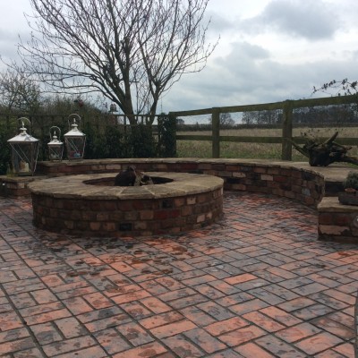 Fire pit and seating