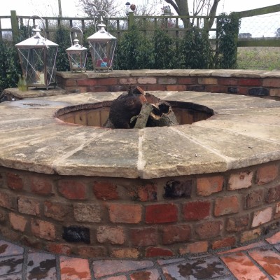 Fire pit and seating