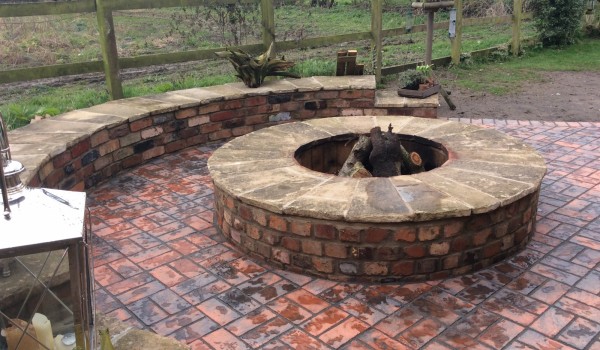 Fire pit and seating